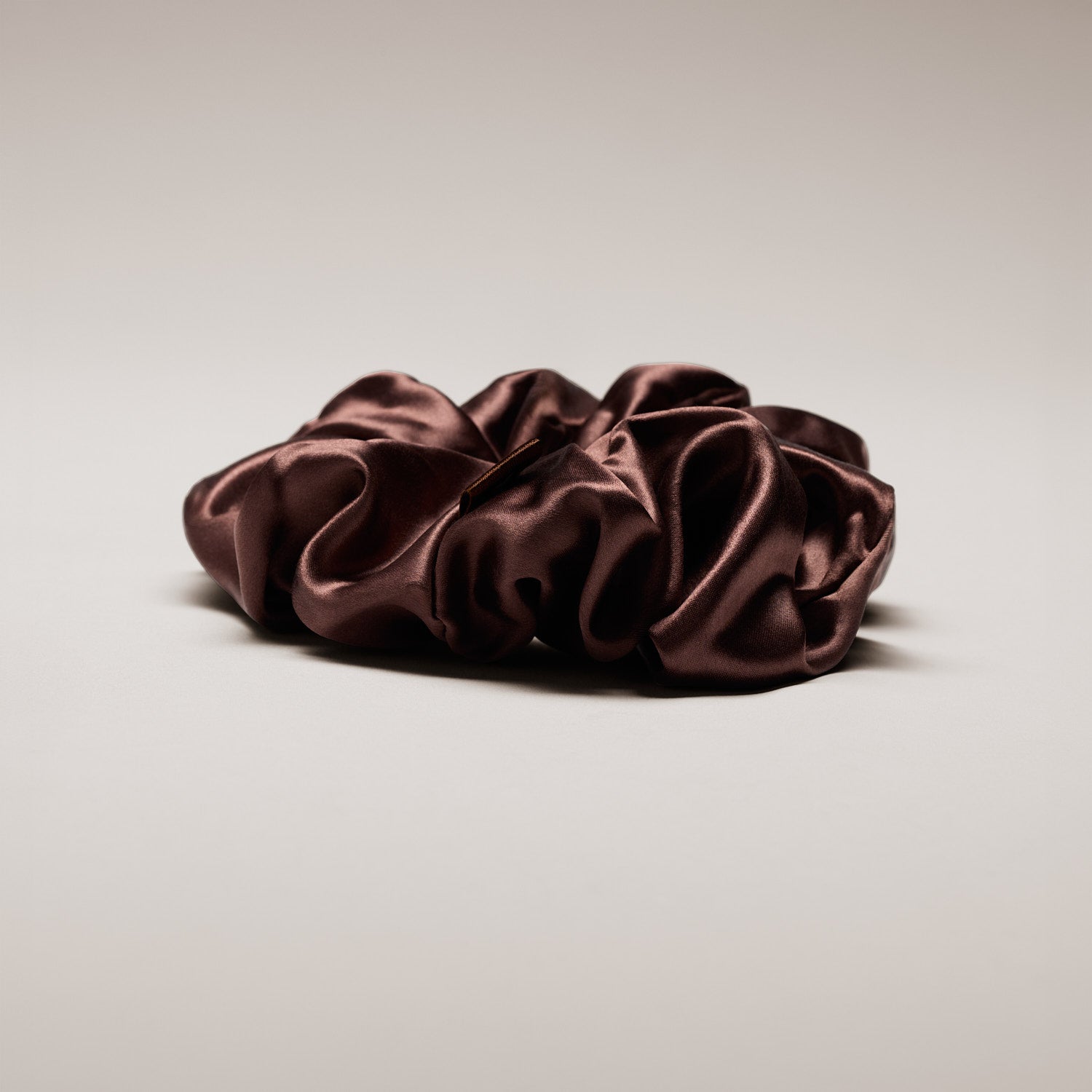 Coletero de seda grande - Marrón chocolate