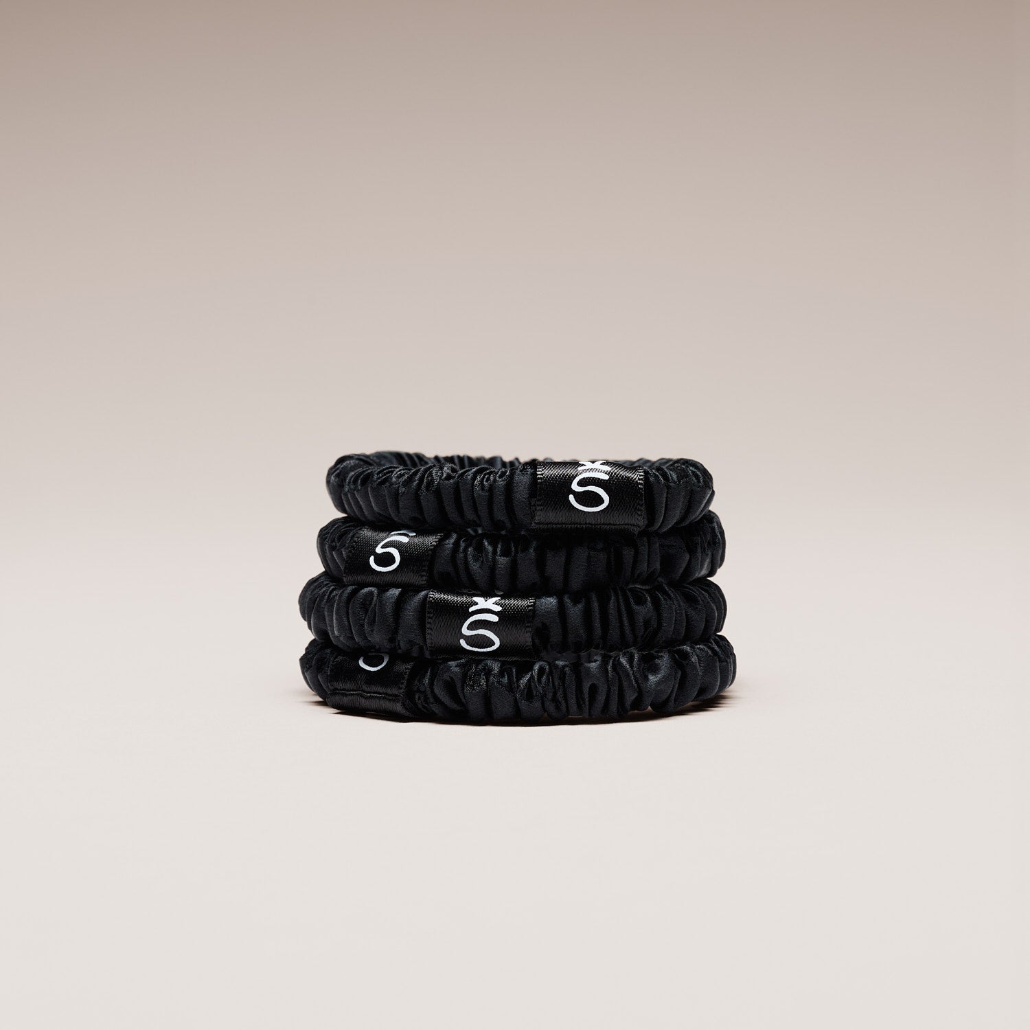 Coletero de seda pequeño (pack 4) - Negro
